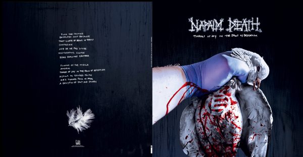 NAPALM DEATH ‘THROES OF JOY IN THE JAWS OF DEFEATISM’ LIMITED-EDITION MUCUS WITH ENVY SWIRLED VINYL— ONLY 250 MADE For Cheap - Image 2