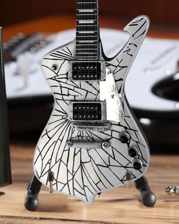 KISS - PAUL STANLEY - CRACKED MIRROR ICEMAN MINI GUITAR For Sale - Image 2