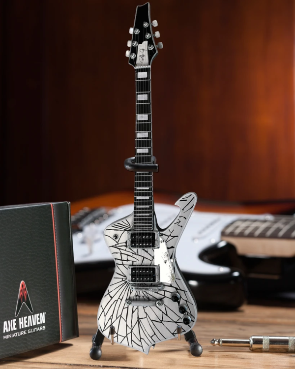 KISS - PAUL STANLEY - CRACKED MIRROR ICEMAN MINI GUITAR For Sale