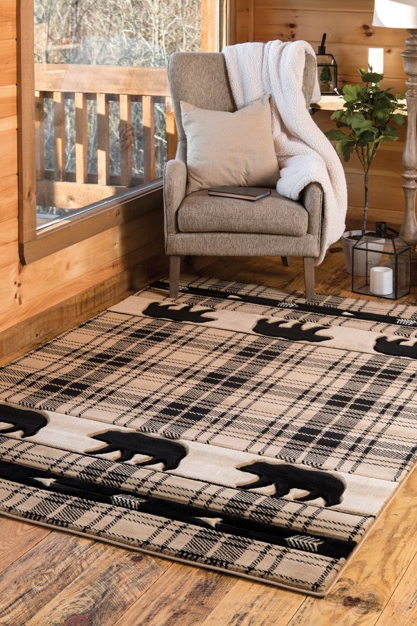 2055-Tartan_Bear Synthetic Blend Indoor Area Rug by United Weavers Hot on Sale - Image 2