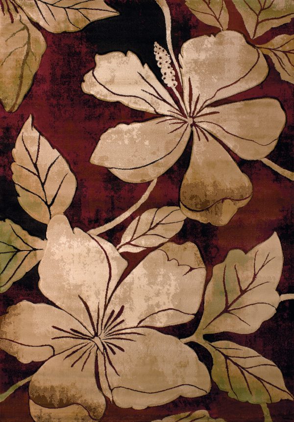 510-Floral_Canvas Synthetic Blend Indoor Area Rug by United Weavers Online Hot Sale