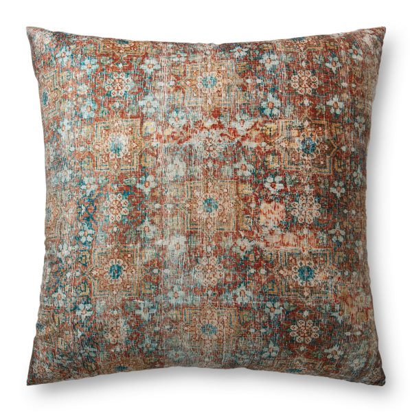 Loloi Floor Pillows FP0011 Machine Woven Traditional Pillow by Loloi For Sale